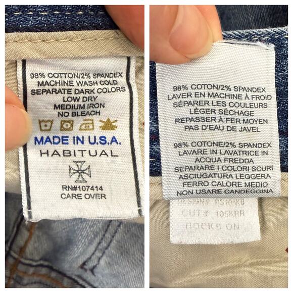 Habitual Los Angeles Womens Low Rise Bootcut Jeans Medium Wash Size 26 Long Tall - Picture 10 of 10